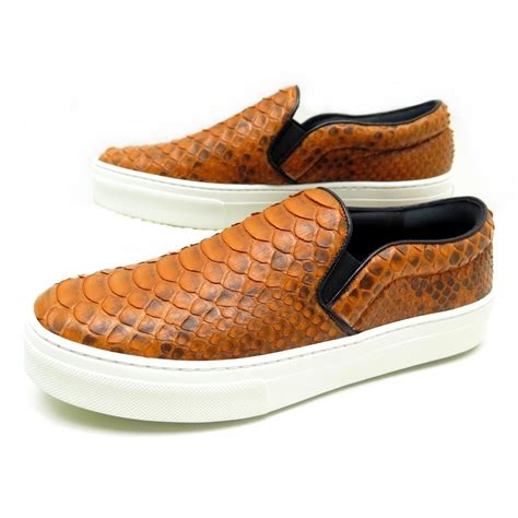 Celine Orange Python Skate Shoes (38.5) 